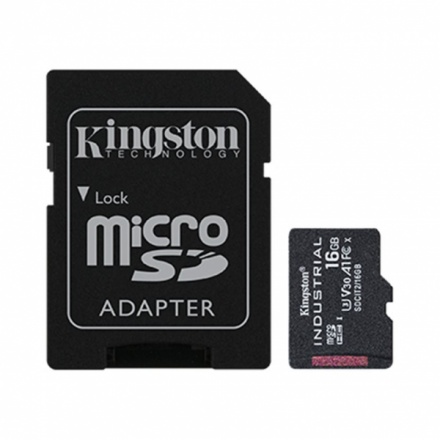 Kingston Industrial/micro SDHC/16GB/UHS-I U3 / Class 10/+ Adaptér, SDCIT2/16GB