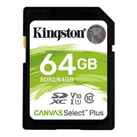 Kingston Canvas Select Plus U1/SDXC/64GB/UHS-I U1 / Class 10, SDS2/64GB