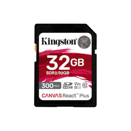 Kingston Canvas React Plus/SDHC/32GB/300MBps/UHS-II U3 / Class 10, SDR2/32GB