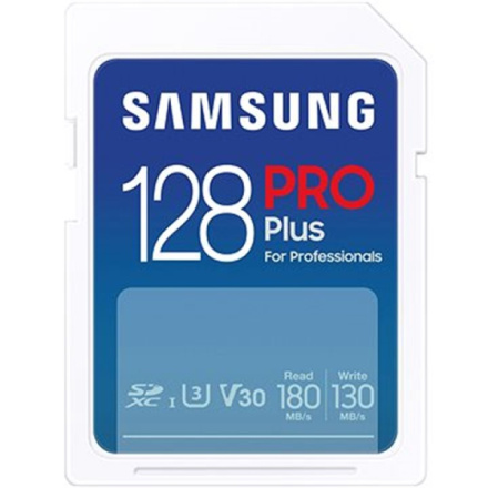 Samsung/SDXC/128GB/USB 3.0/USB-A/Class 10/+ Adaptér/Modrá, MB-SD128SB/WW