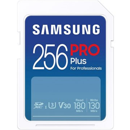 Samsung/SDXC/256GB/USB 3.0/USB-A/Class 10/+ Adaptér/Modrá, MB-SD256SB/WW