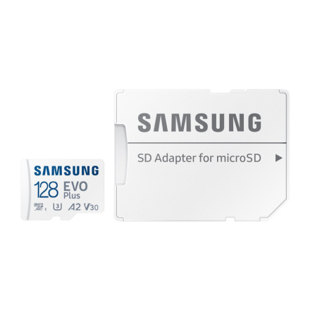 Samsung EVO Plus/micro SDXC/128GB/UHS-I U3 / Class 10/+ Adaptér/Bílá, MB-MC128SA/EU