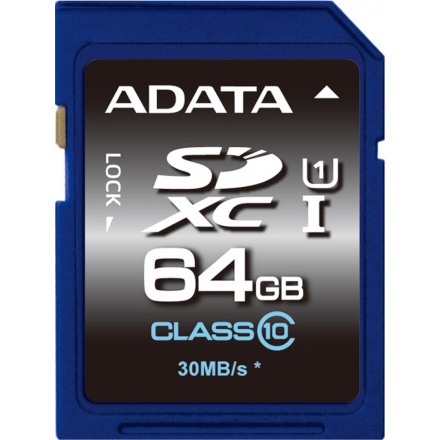 ADATA/SDXC/64GB/UHS-I U1 / Class 10, ASDX64GUICL10-R