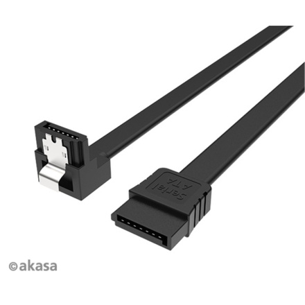 AKASA - Proslim SATA kabel 90° - 100 cm, AK-CBSA09-10BK