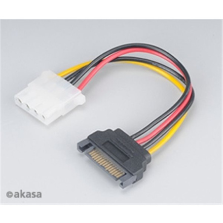 AKASA Adaptér SATA na 4pin Molex - 15 cm 2 ks, AK-CBPW03-KT02