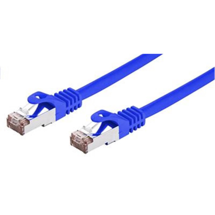 Kabel C-TECH patchcord Cat6, FTP, modrý, 0,25m, CB-PP6F-025B