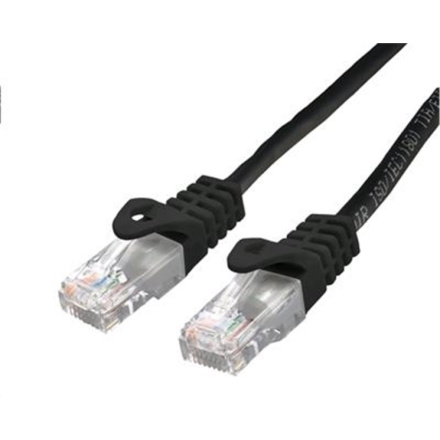 Kabel C-TECH patchcord Cat6, UTP, černý, 3m, CB-PP6-3BK