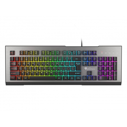 Herní klávesnice Genesis Rhod 500 RGB, US layout, 6-zónové RGB podsvícení, NKG-1617