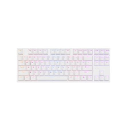 Genesis herní mechanická klávesnice THOR 404/RGB/Gateron Yellow Pro/Drátová USB/US layout/Bílá, NKG-2070