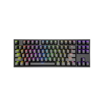 Genesis herní mechanická klávesnice THOR 404/RGB/Gateron Yellow Pro/Drátová USB/US layout/Černá, NKG-2069