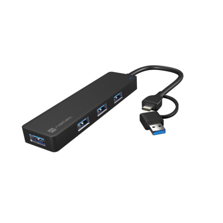 Rozbočovač Natec MAYFLY 4xUSB-A 3.0 HUB + USB-A adaptér, NHU-2023