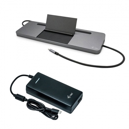 i-tec USB-C Metal Low Profile Triple Display Docking Station, Power Delivery 85W + Charger 112W, C31FLATPRO112W