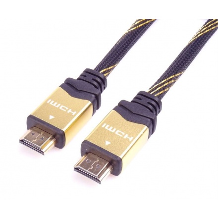 PremiumCord designový HDMI 2.0 kabel, zlacené konektory, 0,5m, kphdm2q05