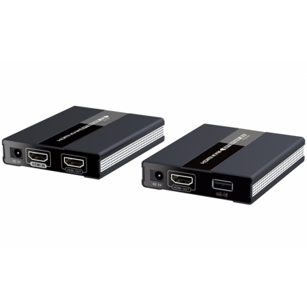 PremiumCord HDMI KVM extender s USB na 60m přes jeden kabel Cat5/6, bez zpoždění, khext60-4