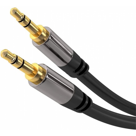 PremiumCord HQ stíněný kabel stereo Jack 3.5mm - Jack 3.5mm M/M 3m, kjqmm3