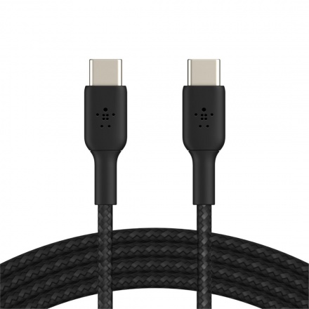 BELKIN kabel oplétaný USB-C - USB-C, 1m, černý, CAB004bt1MBK