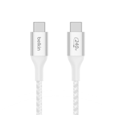 Belkin Boost charge USB-C kabel 240W, 1m, bílý, CAB015bt1MWH