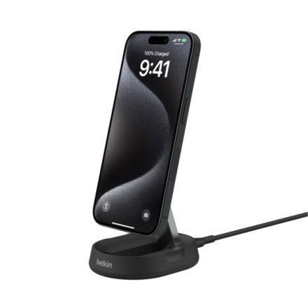 Belkin Pro Convertible Qi2, 15W stojan, černý, WIA008btBK