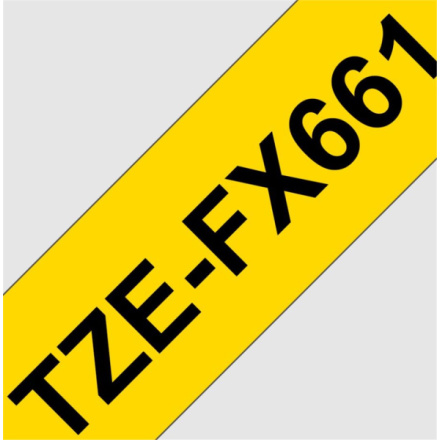 BROTHER TZE-FX661, žlutá / černá, 36mm, TZEFX661