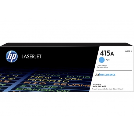 HP 415A Cyan LaserJet Toner Cartridge, W2031A, W2031A - originální