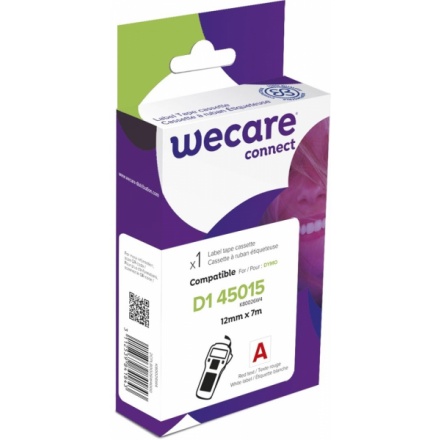 WECARE ARMOR páska kompatibilní s DYMO S0720550,Red/White,12MM*7M, K80026W4