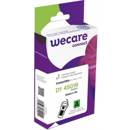 WECARE ARMOR páska kompatibilní s DYMO S0720590,Black/Green,12MM*7M, K80038W4