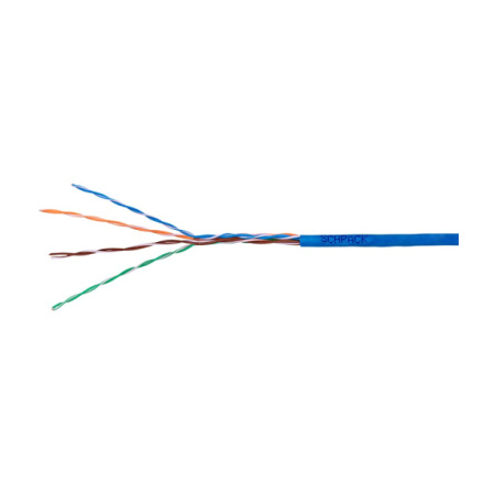 SCHRACK Kabel U/UTP Cat5e AWG24 PVC Eca modrý 305m, HSEKU424P1