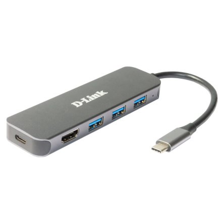 D-Link 5-in-1 USB-C Hub with HDMI/Power Delivery, DUB-2333