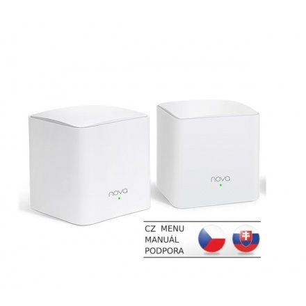 Tenda Nova MW3 (2-pack) WiFi AC1200 Mesh system Dual Band, 2x LAN/WAN, MU-MIMO, SMART aplikace, 75011832