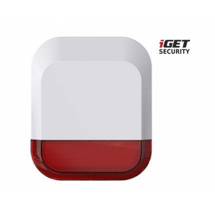 iGET SECURITY EP11 - venkovní siréna napájená baterií nebo adaptérem, pro alarm M5, 75020611