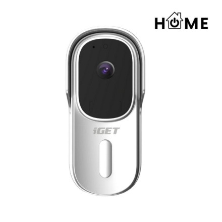 iGET HOME Doorbell DS1 White - WiFi bateriový videozvonek, FullHD, obousměrný zvuk, CZ aplikace, 75020801