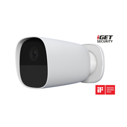 iGET SECURITY EP26 White - WiFi bateriová FullHD kamera, IP65, zvuk,samostatná a pro alarm M5-4G CZ, 75020626