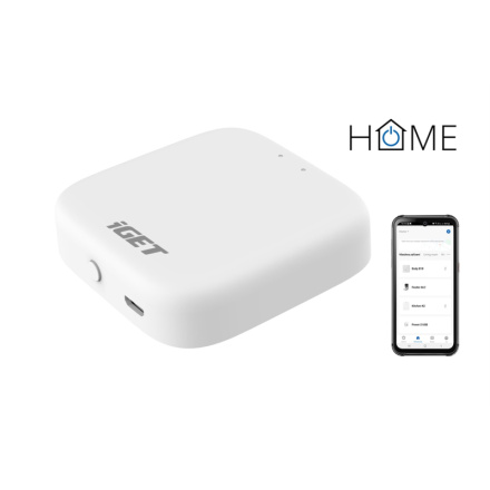iGET HOME GW1 Control Gateway - brána Wi-Fi/Zigbee 3.0, podpora Philips HUE, Tuya, Lidl,Android, iOS, 75020811