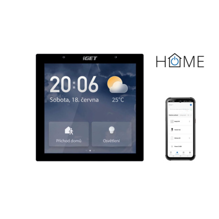 iGET HOME GW6 Control 4" LCD Gateway - brána Wi-Fi/Bluetooth/Zigbee 3.0, Philips HUE,Tuya,Andr,iOS, 75020812