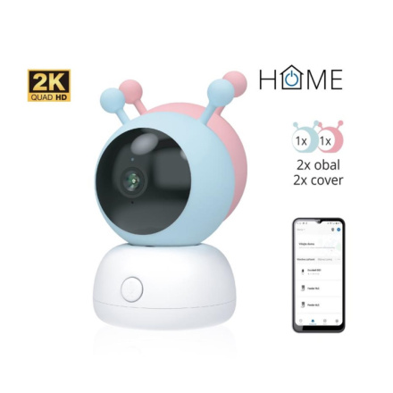 iGET HOME Camera CS2 Baby - WiFi 2K IP kamera a chůvička, noční vidění, audio, 2x obal, teplota, 75020825