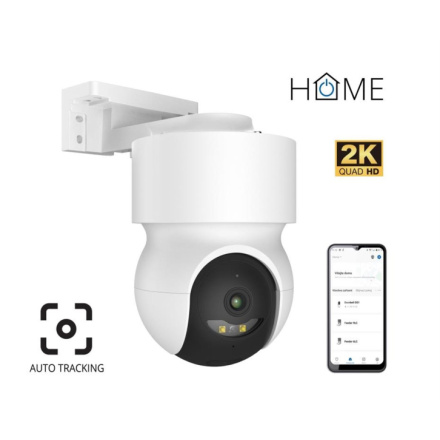 iGET HOME Camera CS8 White - WiFi 2K IP kamera otočná, noční vidění, audio, IP65, auto tracking, 75020822