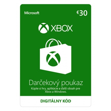 MICROSOFT ESD XBOX - Dárková karta Xbox 30 EUR, K4W-02562