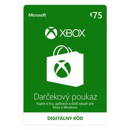MICROSOFT ESD XBOX - Dárková karta Xbox 75 EUR, K4W-02564