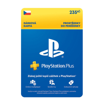 SONY ESD ESD CZ - PlayStation Store el. peněženka - 235 Kč, SCEE-CZ-00023500