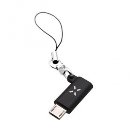 Redukce FIXED z USB-C na microUSB, černá, FIXA-CM-BK