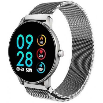 CARNEO Smart hodinky  SlickFit Oxygen+, Stříbrné, 8588006962901