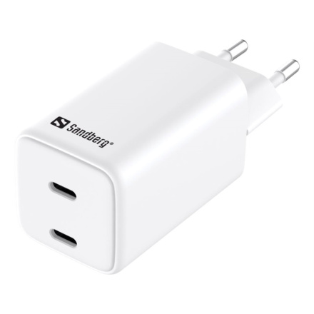 Sandberg AC Charger Dual USB-C PD65W EU, 441-56