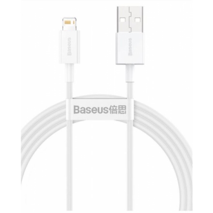 Baseus CALYS-B02 Superior Fast Charging Kabel Lightning 2.4A 1.5m White, 6953156205444