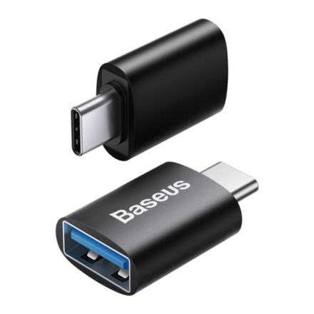 Baseus ZJJQ000001 Ingenuity Mini OTG Adaptér z USB-A na USB-C Black, 6932172605643