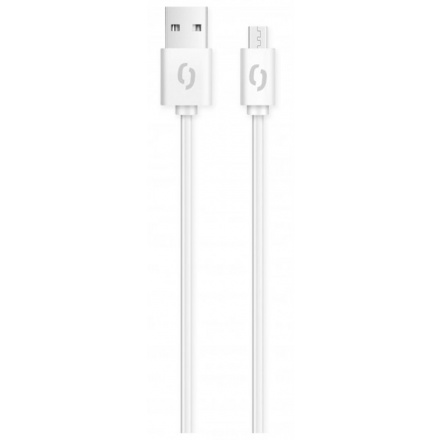 ALIGATOR Datový kabel 2A micro USB 2m, bílý, DAKA010