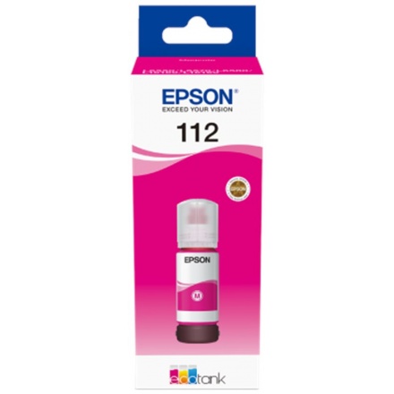 Epson 112 EcoTank Pigment Magenta ink bottle, C13T06C34A