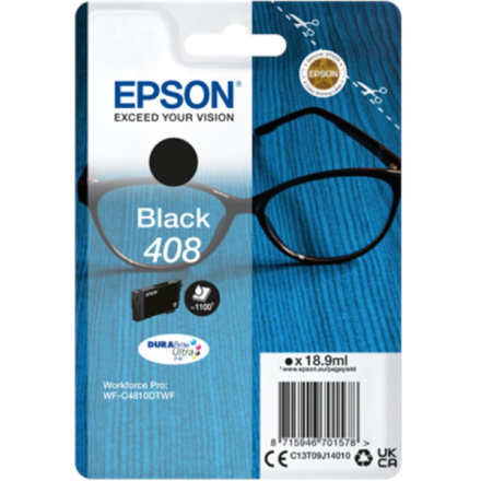 EPSON Singlepack Black 408 DURABrite Ultra Ink, C13T09J14010 - originální