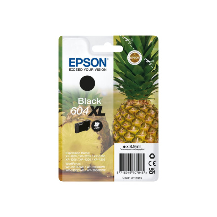 EPSON Singlepack Black 604XL Ink, C13T10H14020 - originální