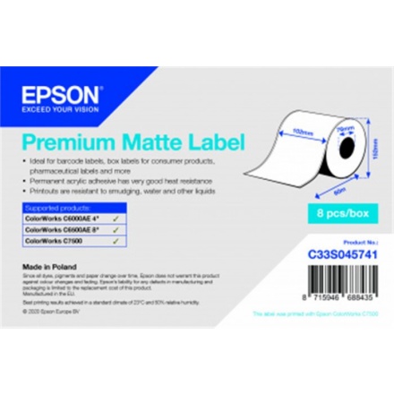 EPSON POKLADNÍ SYSTÉMY Premium Matte Label Cont.R, 102mm x 60m, C33S045741