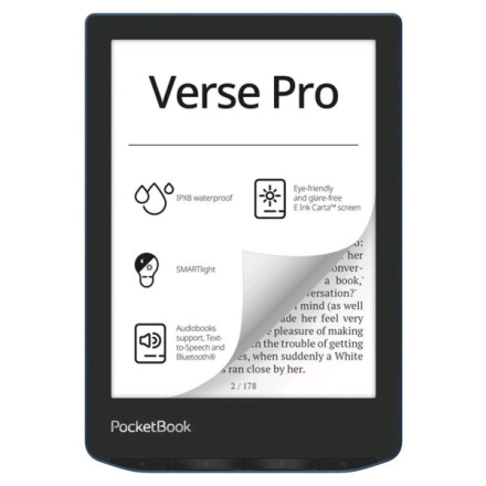 E-book POCKETBOOK 634 Verse Pro Azure, modrý, PB634-A-WW